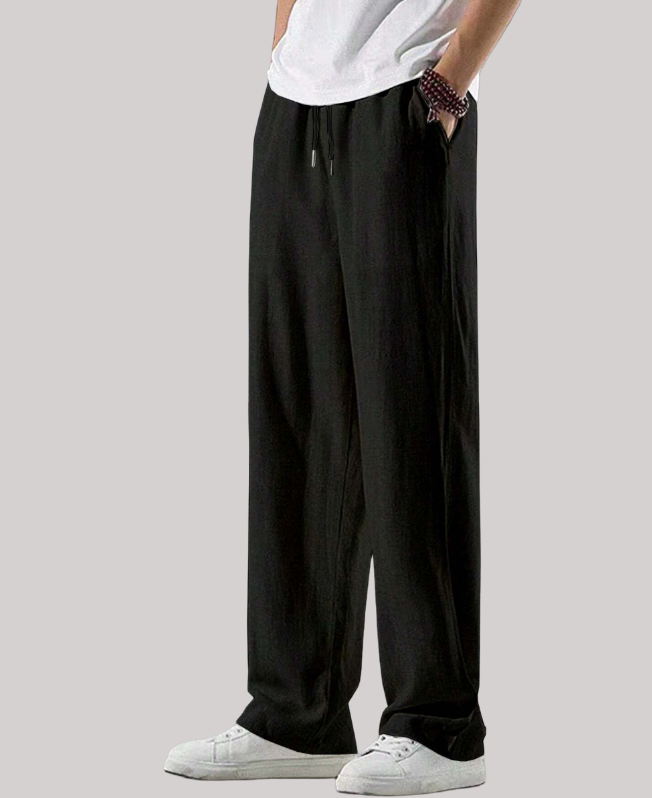 Senvanlore Black Breeze Drawstring Trousers