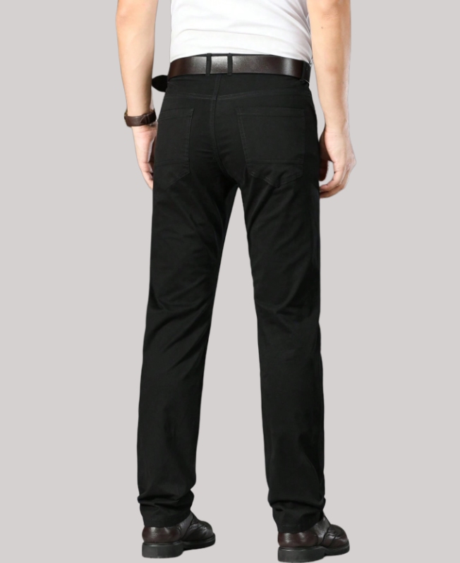 Senvanlore Black Classic Fit Trousers
