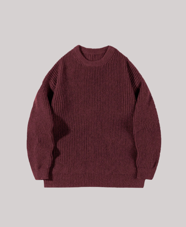 Senvanlore Burgundy Essential Sweater