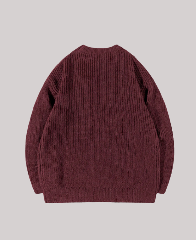 Senvanlore Burgundy Essential Sweater