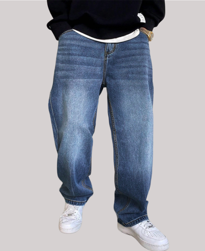 Senvanlore Classic Blue Relaxed Denim Jeans
