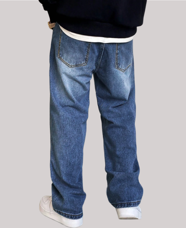 Senvanlore Classic Blue Relaxed Denim Jeans