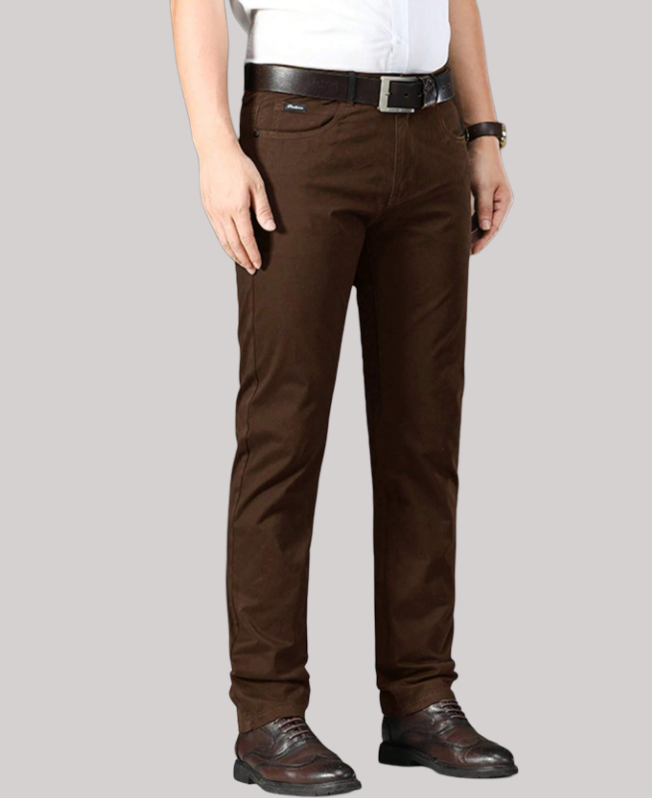 Senvanlore Cocoa Classic Fit Trousers