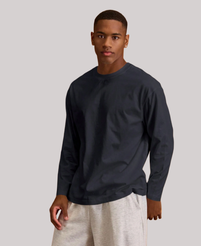 Senvanlore Navy Essential Long Sleeve