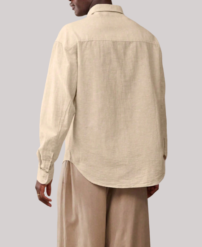 Senvanlore Oat Textured Relaxed Shirt