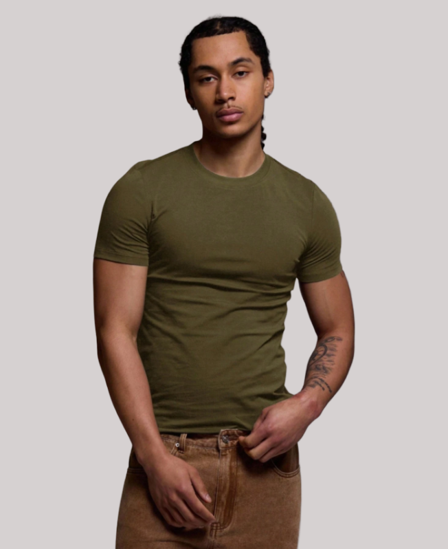 Senvanlore Olive Essential Slim T-Shirt