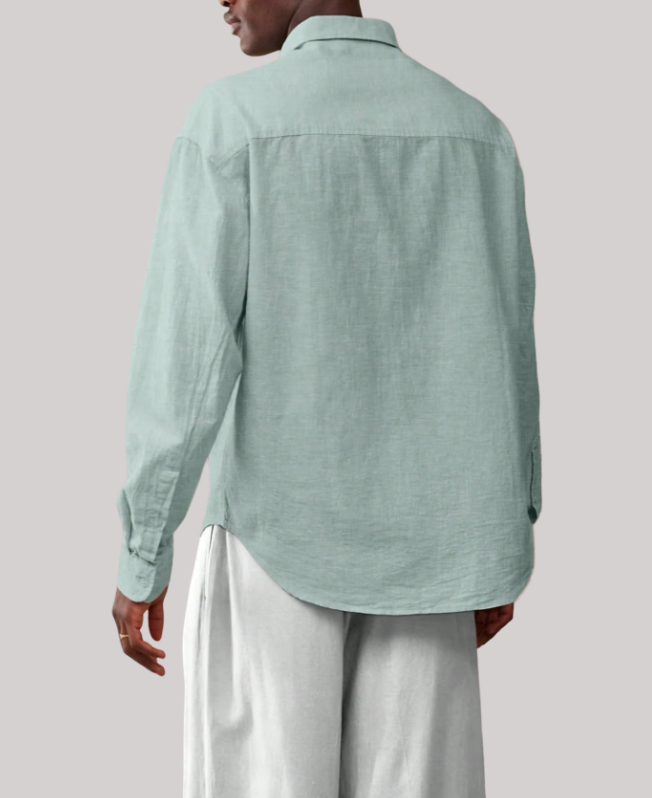 Senvanlore Sage Textured Relaxed Shirt