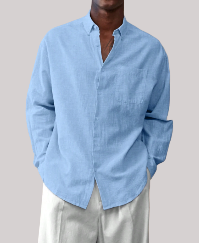 Senvanlore Sky Textured Relaxed Shirt