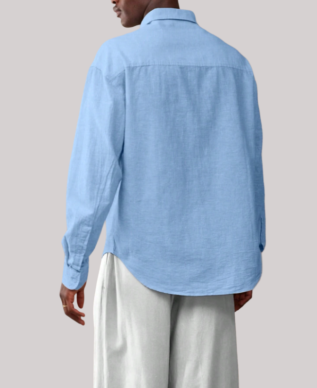 Senvanlore Sky Textured Relaxed Shirt