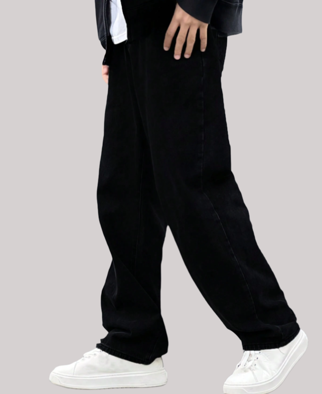 Senvanlore Noir Wide-Leg Jeans