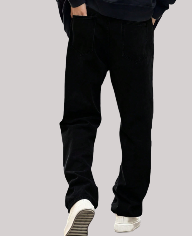 Senvanlore Noir Wide-Leg Jeans