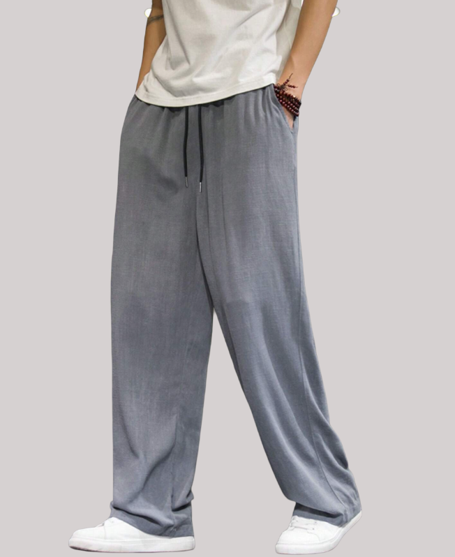 Senvanlore Steel Relaxed Drawstring Trousers