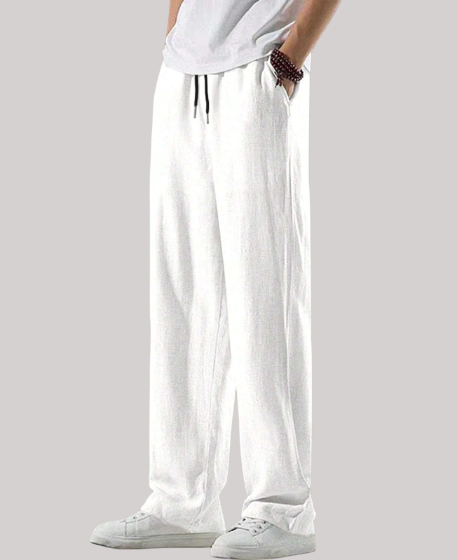Senvanlore White Breeze Drawstring Trousers