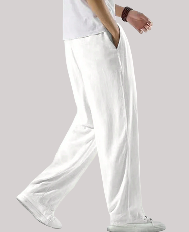 Senvanlore White Breeze Drawstring Trousers