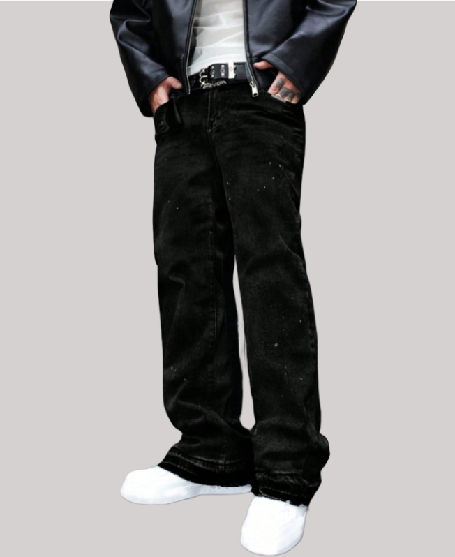 Senvanlore Midnight Splatter Denim Jeans